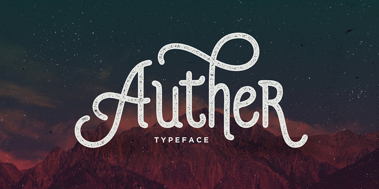 Beispiel einer Auther Regular-Schriftart